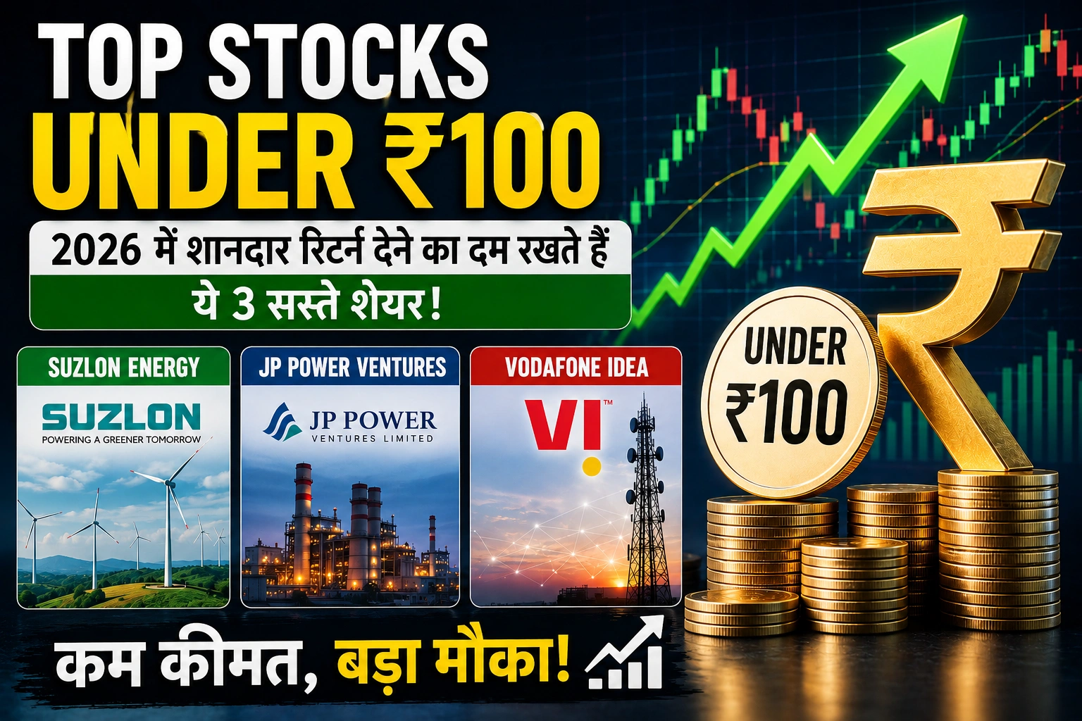 Best Stocks Under 100 Rupees These 3 Affordable Shares Have the Potential to Deliver Spectacular Returns in 2026
