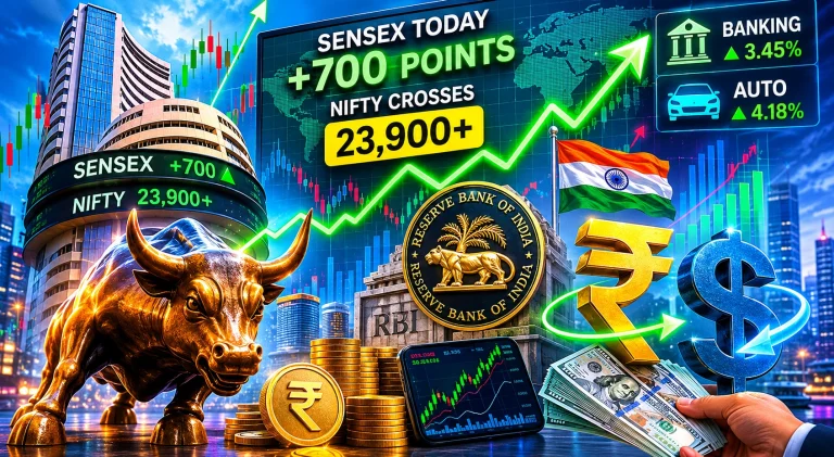Rupee vs Dollar News: Sensex jumps by 700 points