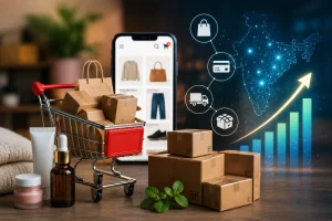 Which sectors benefit from the e-commerce business in India