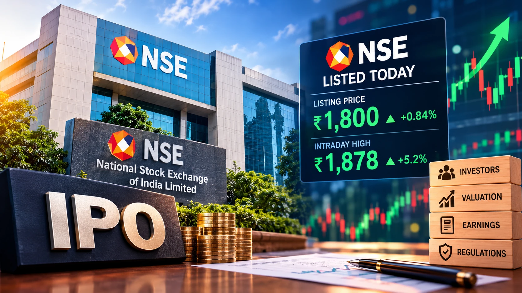 NSE IPO Listing Today NSE Share Price